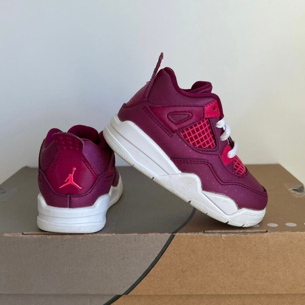 Nike Air Jordan Retro 4 True Berry Rush Pink Toddler Sneakers - SZ 6 C